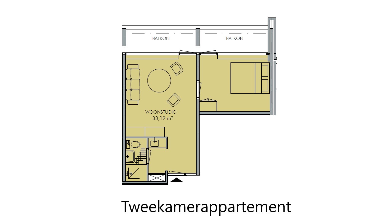 Appartement 2 kamer